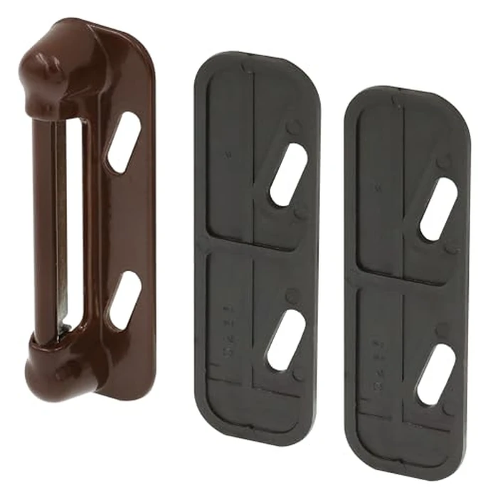 Prime-Line K 50827 Storm and Screen Door Push Button Handle Set with Interior Latch 1-1/2 in. Hole Center, Strike and Screws, Brown (Single Pack) by PRIME-LINE - Image 5