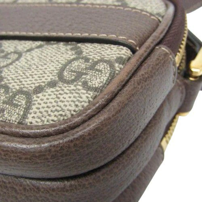 Gucci Ophidia Leather GG Supreme Shoulder Bag - Leather - Beige/Brown by Gucci - Image 4