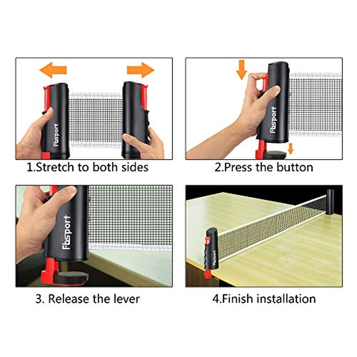 FBSPORT Ping Pong Paddle Set, Portable Table Tennis Set with Retractable Net,Rackets,Balls and Carry Bag for Indoor/Outdoor Games by FBSPORT - Image 8