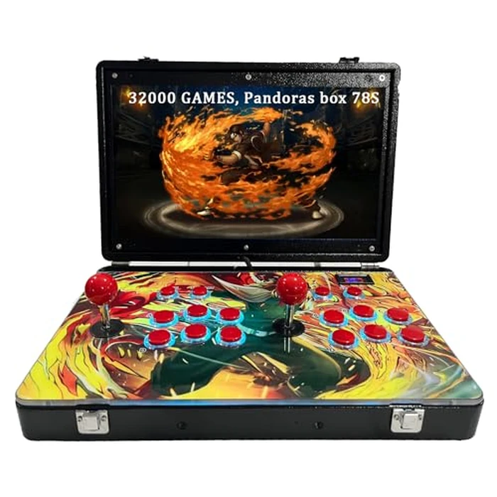 RegiisJoy 32000 in 1 Portable Arcade Game Console 18-inch HD Screen Dual Players Pandoras Box 78S,Retro Video Game Machine Metal Box Search/Hide/Save/Load/Pause Games by RegiisJoy - Image 1