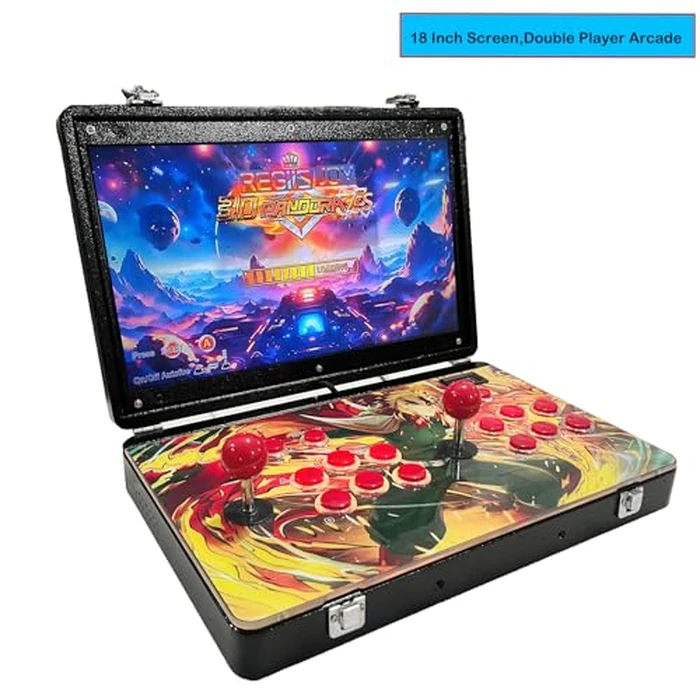 RegiisJoy 32000 in 1 Portable Arcade Game Console 18-inch HD Screen Dual Players Pandoras Box 78S,Retro Video Game Machine Metal Box Search/Hide/Save/Load/Pause Games by RegiisJoy - Image 2