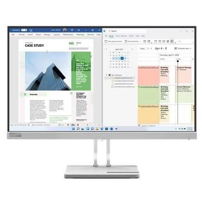 Lenovo L25e-40 LED Monitor 25" - White - 25 Inch by Lenovo - Refurbished - Premium condition - CA$187.47