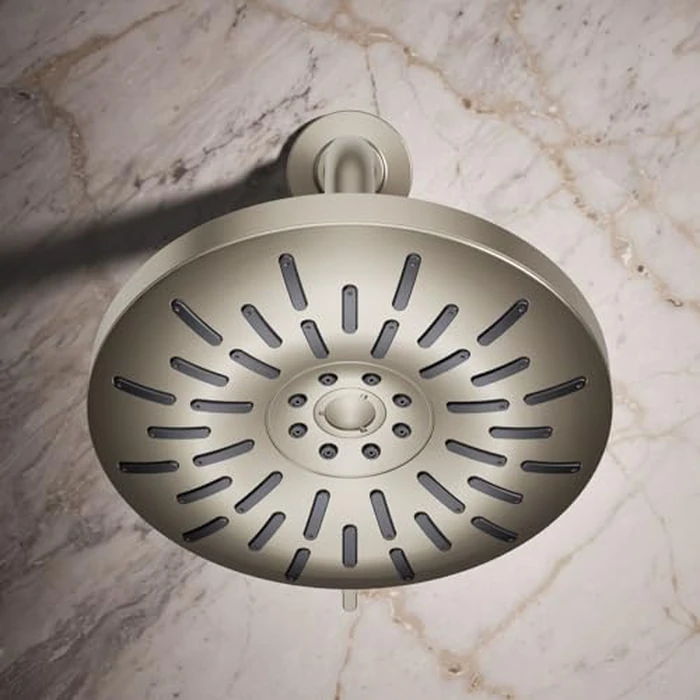 KOHLER K-R24164-G-BN Bellerose 8" Multifunction Showerhead, 1.75 GPM, 3 Spray Settings, Rain or Wall Mount, Full Coverage, Massage, Silk Spray, Easy-Clean, Water-Saving, Vibrant Brushed Nickel by Kohler - Image 4