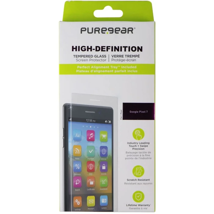 PureGear High-Definition Tempered Glass for Google Pixel 7 - Clear by PureGear - Refurbished - Brand New condition