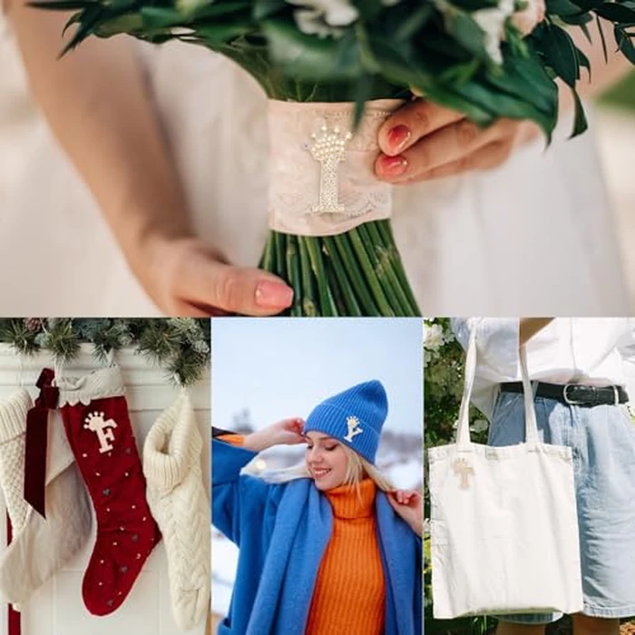 PATIKIL Letter Brooch Pins, 2Pcs Crown Initial Rhinestone Alphabet J Letter Lapel Badges Pin for Women Suits Dress Coat Clothes Craft, Gold Tone by PATIKIL - Image 5