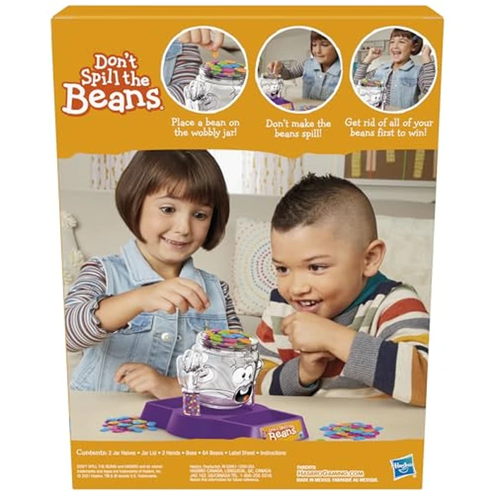 Hasbro Gaming Don't Spill The Beans Game for Kids, Easy and Fun Balancing Game for Children Ages 3 and Up, Easter Gifts for Boys and Girls, Preschool Games for 2 Players, Kids Board Games by Hasbro Gaming - Image 2