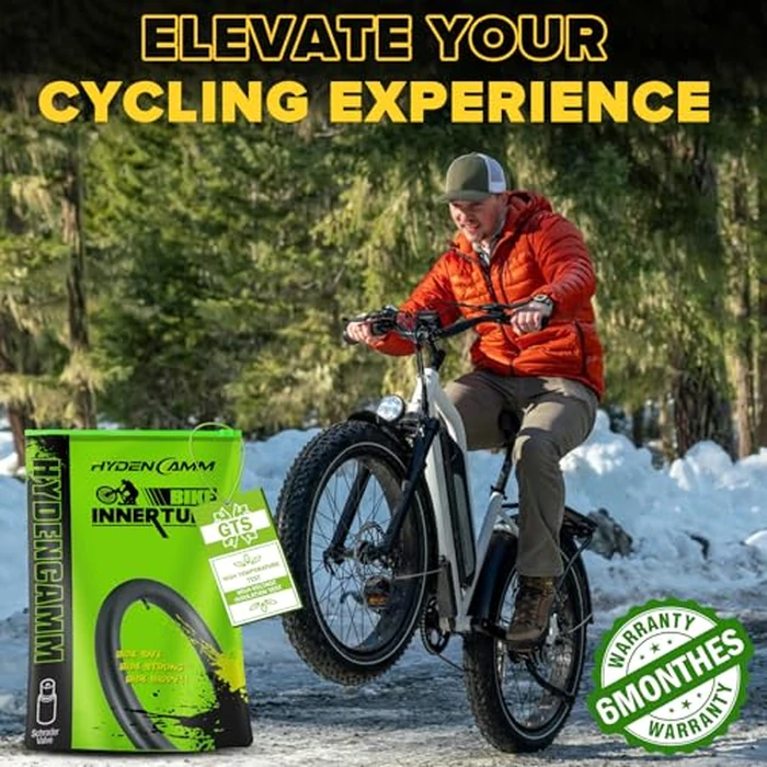 2 Pack 20x4.0 Fat Tire Tube, 20x3.5/4.0 E-Bike Bicycle Fat Tire Tubes AV Schrader Valve with 2 Tire Levers, 20x4 Bike Tube for 20 Inch Ebike Electric Bicycle Road Mountain by Hydencamm - Image 3