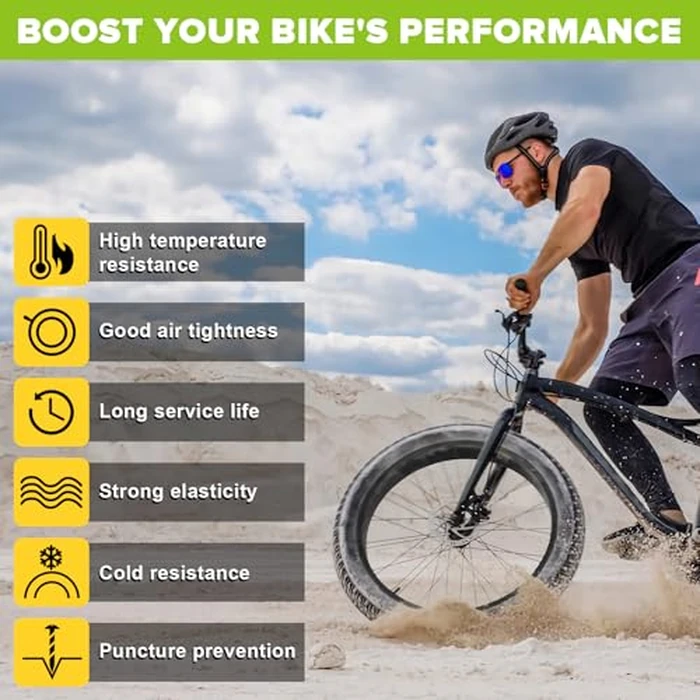 2 Pack 20x4.0 Fat Tire Tube, 20x3.5/4.0 E-Bike Bicycle Fat Tire Tubes AV Schrader Valve with 2 Tire Levers, 20x4 Bike Tube for 20 Inch Ebike Electric Bicycle Road Mountain by Hydencamm - Image 8