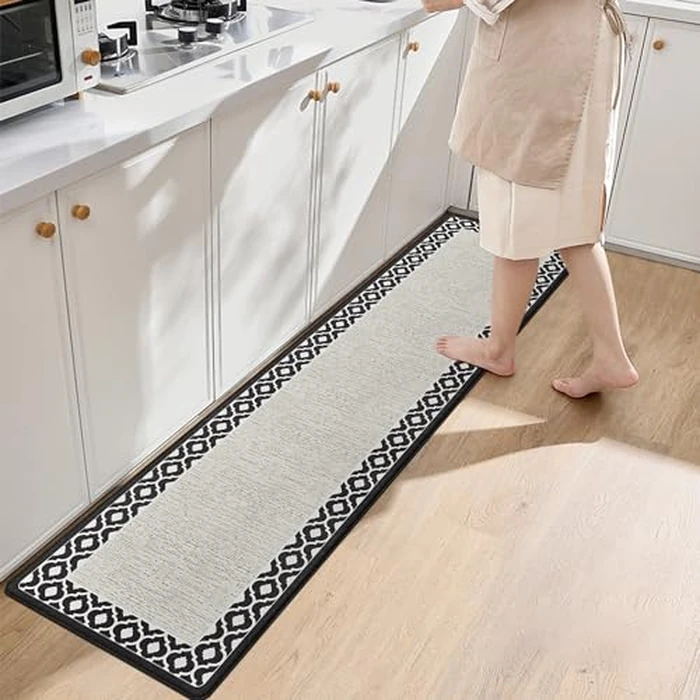 ATRUG Kitchen Mats for Floor, 17.3"x70.8" Kitchen Runner Rug Non Slip Washable Anti Fatigue Mat Kitchen Ergonomic Comfort Standing Mat for Hallway, Office, Sink, Laundry Home Decor, Black by ATRUG - Image 1