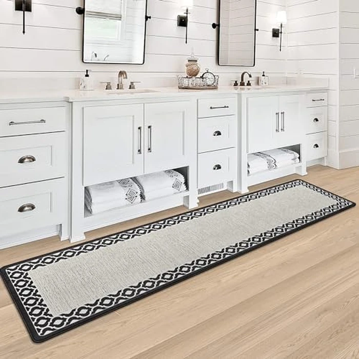 ATRUG Kitchen Mats for Floor, 17.3"x70.8" Kitchen Runner Rug Non Slip Washable Anti Fatigue Mat Kitchen Ergonomic Comfort Standing Mat for Hallway, Office, Sink, Laundry Home Decor, Black by ATRUG - Image 2