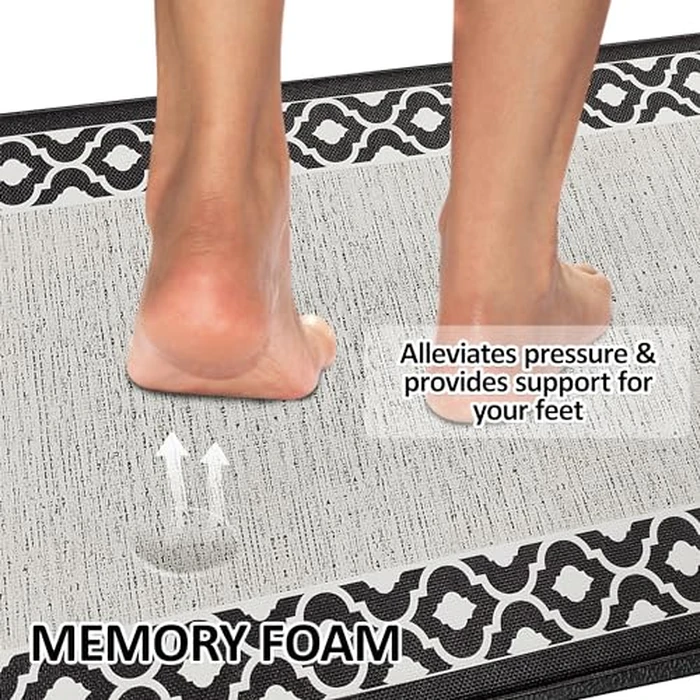 ATRUG Kitchen Mats for Floor, 17.3"x70.8" Kitchen Runner Rug Non Slip Washable Anti Fatigue Mat Kitchen Ergonomic Comfort Standing Mat for Hallway, Office, Sink, Laundry Home Decor, Black by ATRUG - Image 4