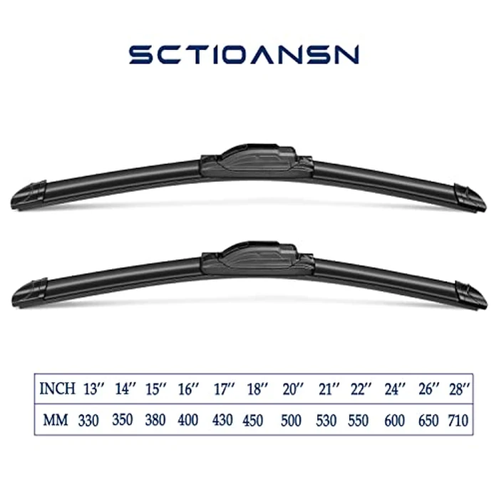 3Pcs Wiindshield Wiper Blades for Toyota Sienna 2005 2006 2007 2008 2009 2010, Original Equipment Automotive Replacement Windshield Wiper Blades for My Car- 26"/19"/16T" (Pack of 3) J- HOOK by sctioansn - Image 3