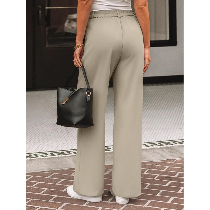 AUTOMET Wide Leg Dress Pants Womens Work Business Casual Palazzo Summer Flowy High Waisted Trousers Slacks 2026 Fashion Suit Pant Dressy Outfits Office Professional Clothes Light Khaki L by AUTOMET - Image 4