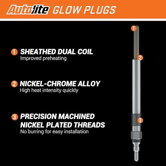 Autolite 1116 Automotive Replacement Glow Plug for 1996-2008 Volkswagen 1.9L Super Duty Diesel Engines (4 Pack) by Autolite Iridium Ultra - Image 2