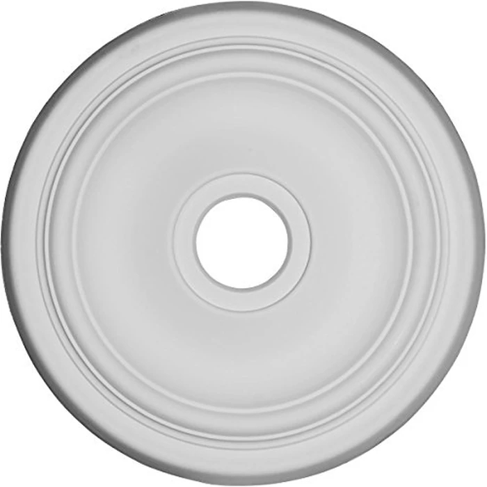 19 1/2" OD x 3 1/2"ID x 1 5/8"P Traditional Ceiling Medallion, Primed by Ekena Millwork - Used - Like New condition - US$35.00