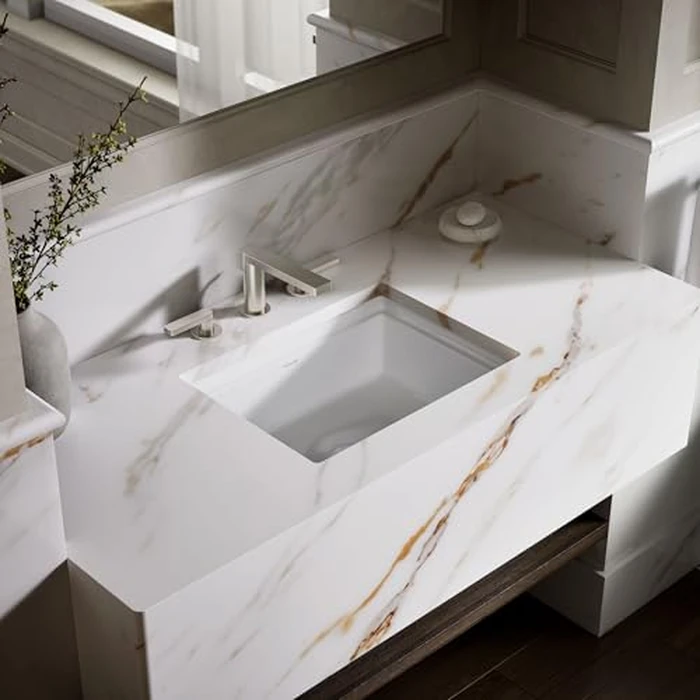 Kohler K-21783-0 Artifacts 21 1/4" Rectangle Undermount Bathroom Sink, White by Kohler - Image 2