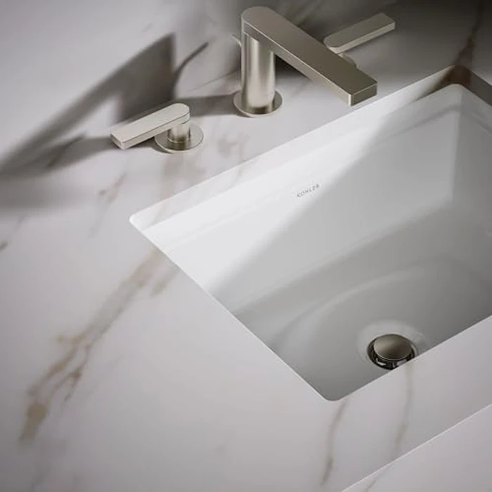 Kohler K-21783-0 Artifacts 21 1/4" Rectangle Undermount Bathroom Sink, White by Kohler - Image 7