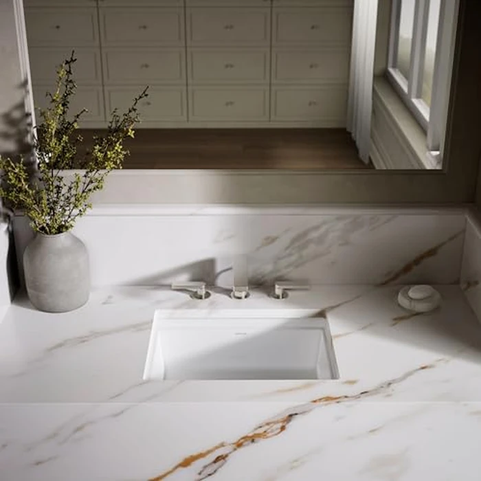 Kohler K-21783-0 Artifacts 21 1/4" Rectangle Undermount Bathroom Sink, White by Kohler - Image 9