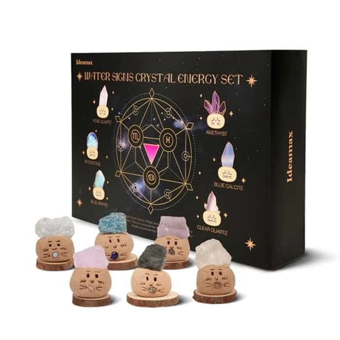 Ideamax Healing Crystals Gift Set, Zodiac Signs Healing Crystals Stone with Horoscope Box Set, Cancer Scorpio Pisces Crystal Healing Stones Gifts by Ideamax - Used - Like New condition - US$20.03
