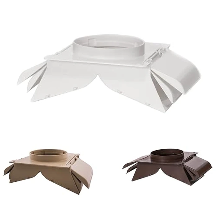 No-Pest Vent, 4 Inch Soffit Vent Cover, Great for Bathroom or Dryer Vent Cover, Patented Dual Door Design Prevents Birds and Back Drafts, Highest Efficiency Soffit Exhaust Vents on the Market (White) by no-pest vent - Used - Very Good condition