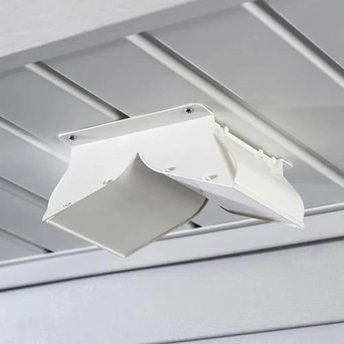 No-Pest Vent, 4 Inch Soffit Vent Cover, Great for Bathroom or Dryer Vent Cover, Patented Dual Door Design Prevents Birds and Back Drafts, Highest Efficiency Soffit Exhaust Vents on the Market (White) by no-pest vent - Image 3