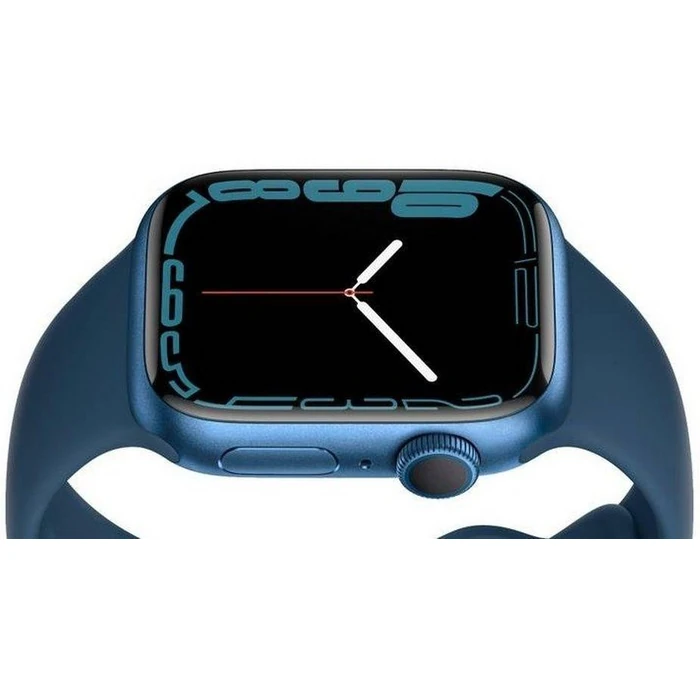 Apple Watch Series 7 (GPS) - 32GB - 41mm - Blue Aluminum Case with Abyss Blue Rubber Sport Band by Apple - Image 5