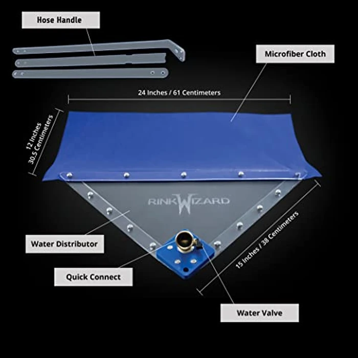 Rink Wizard's Magic Ice Resurfacer with Hose Handle, Backyard Ice Rink Flooder, Resurface Ice for Skating & Hockey - Directly Attach to Garden Hose, 24 Inches Wide by Rink Wizard - Image 2