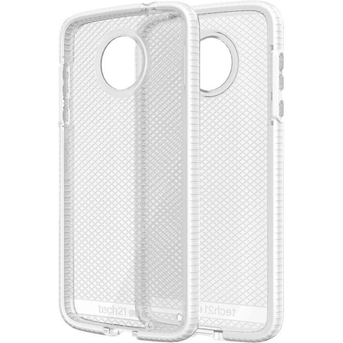 Tech21 EvoCheck Phone Case for Motorola Moto Z2 Force - Clear/White by Tech21 - Image 1