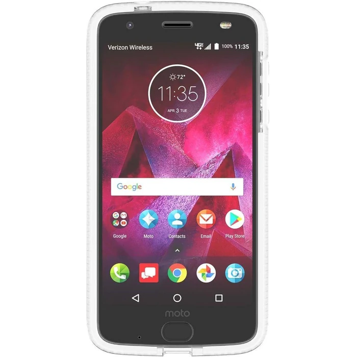 Tech21 EvoCheck Phone Case for Motorola Moto Z2 Force - Clear/White by Tech21 - Image 6