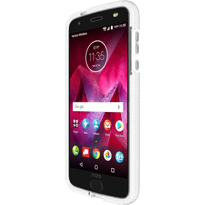 Tech21 EvoCheck Phone Case for Motorola Moto Z2 Force - Clear/White by Tech21 - Image 7