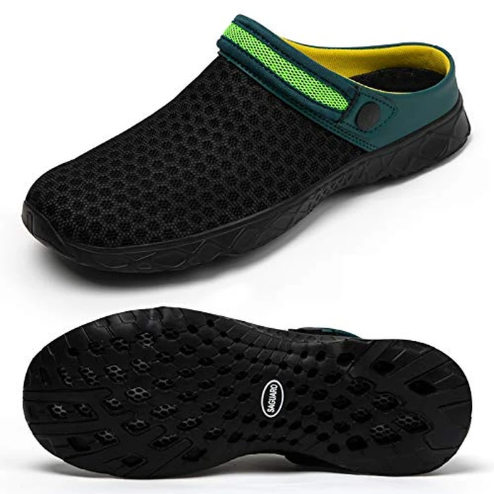 SAGUARO Men's Women's Quick Dry Garden Shoes Lightweight Breathable Gardening Clog Water Shoes Mesh Sandals for Sports Outdoor Beach Pool Exercise Pine Green 16 Women/14 Men by SAGUARO - Used - Like New condition - US$26.59