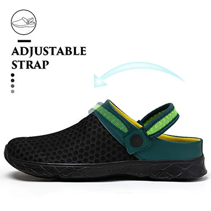SAGUARO Men's Women's Quick Dry Garden Shoes Lightweight Breathable Gardening Clog Water Shoes Mesh Sandals for Sports Outdoor Beach Pool Exercise Pine Green 16 Women/14 Men by SAGUARO - Image 3