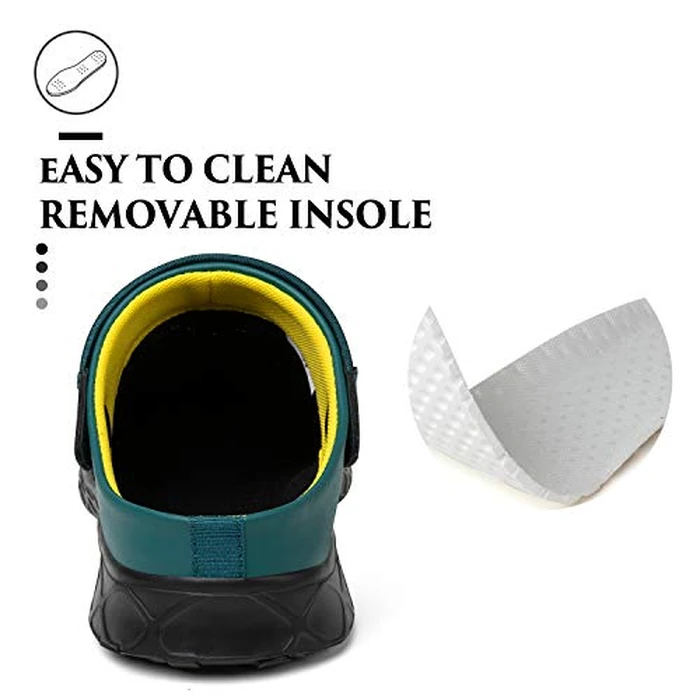 SAGUARO Men's Women's Quick Dry Garden Shoes Lightweight Breathable Gardening Clog Water Shoes Mesh Sandals for Sports Outdoor Beach Pool Exercise Pine Green 16 Women/14 Men by SAGUARO - Image 5