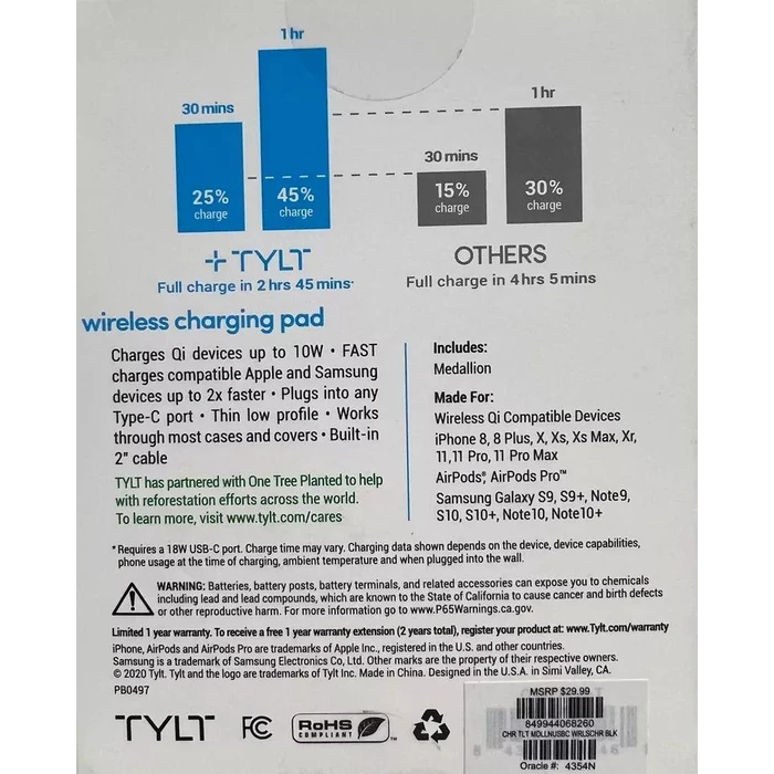 TYLT Medallion Portable Wireless Charging Pad - Black by TYLT - Image 2