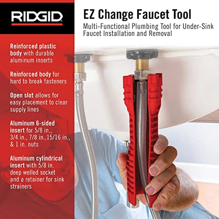 RIDGID 57003 EZ Change Plumbing Wrench Faucet Installation and Removal Tool by RIDGID - Image 2