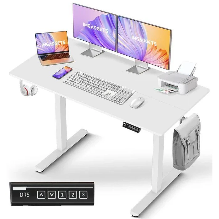 IMGadgets Standing Electric Adjustable Desk 47" x 24" - White by IMGadgets - Image 1
