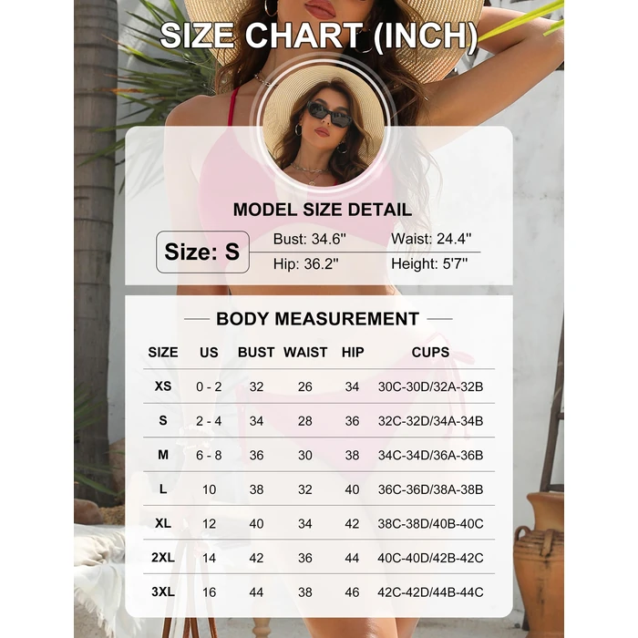 Blooming Jelly Bikini Sets for Women Two Piece String Cheeky Swimsuits Curvy Cutout Swim Suits 2026 S, Red by Blooming Jelly - Image 6