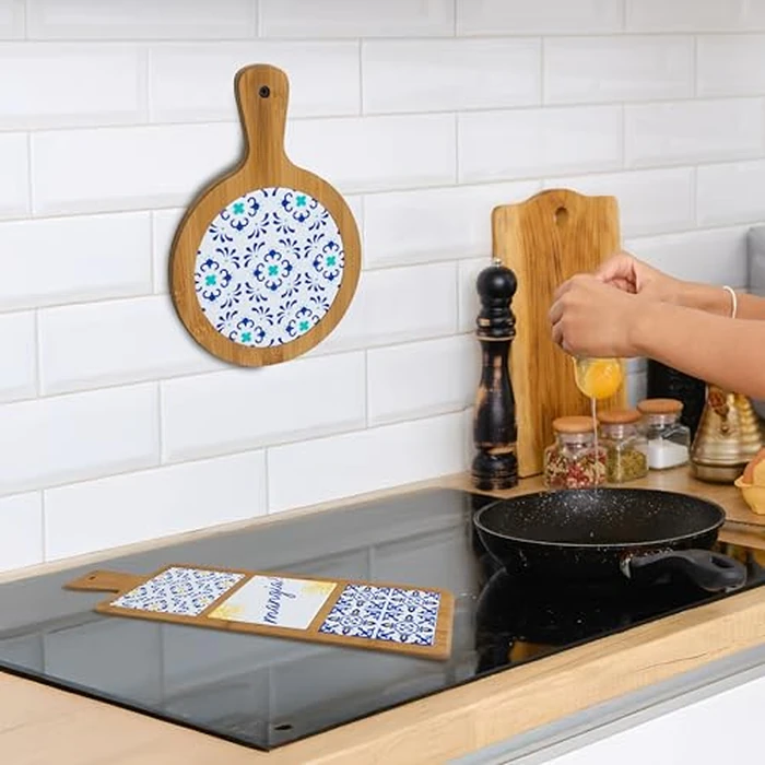 Pavilion Gift Company- Mangia! - 16.5" Bamboo Ceramic Heat Resistant Trivet Summer Italian Mediterranean Kitchen Decor by Pavilion Gift Company - Image 6