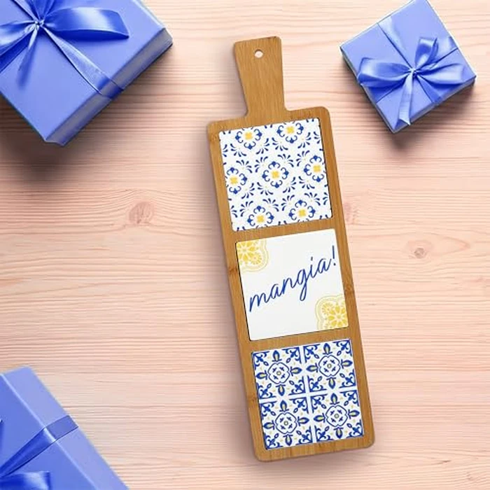 Pavilion Gift Company- Mangia! - 16.5" Bamboo Ceramic Heat Resistant Trivet Summer Italian Mediterranean Kitchen Decor by Pavilion Gift Company - Image 7