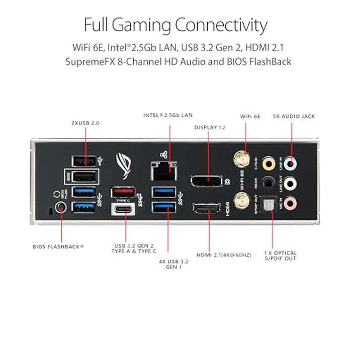 Asus ROG Strix B550-F Gaming WiFi II AMD AM4 (3rd Gen Ryzen) ATX Gaming Motherboard (PCIe 4.0,WiFi 6E, 2.5Gb LAN, BIOS Flashback, HDMI 2.1, Addressable Gen 2 RGB Header and Aura Sync) by ASUS - Image 5