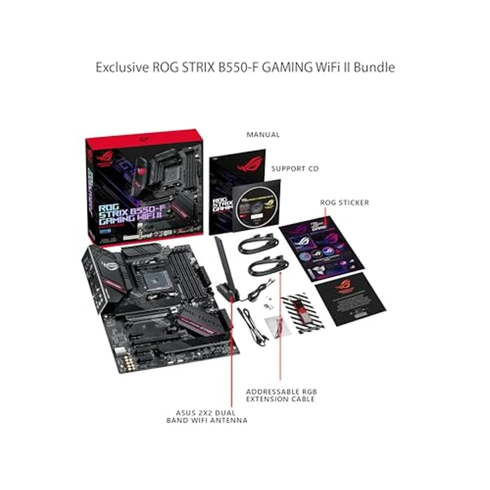 Asus ROG Strix B550-F Gaming WiFi II AMD AM4 (3rd Gen Ryzen) ATX Gaming Motherboard (PCIe 4.0,WiFi 6E, 2.5Gb LAN, BIOS Flashback, HDMI 2.1, Addressable Gen 2 RGB Header and Aura Sync) by ASUS - Image 6