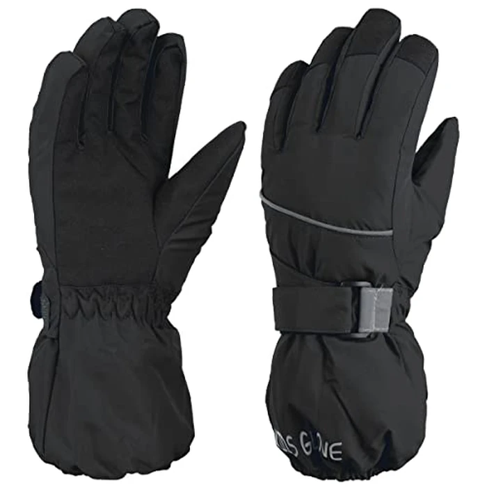 TRIWONDER Kids Winter Ski Snow Gloves Children Snowboard Gloves Cold Weather Waterproof for Boys Girls Toddler (Black, S (4-6 Years Old)) by TRIWONDER - Used - Like New condition - US$5.74