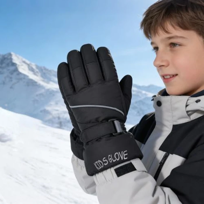 TRIWONDER Kids Winter Ski Snow Gloves Children Snowboard Gloves Cold Weather Waterproof for Boys Girls Toddler (Black, S (4-6 Years Old)) by TRIWONDER - Image 6