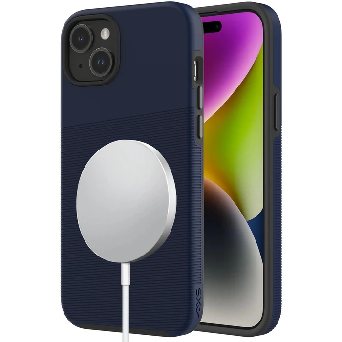 Axessorize PROTech Plus MagSafe Compatible Sleek Dual-layered Anti-Shock Phone Case for iPhone 15 Plus - Astral Blue by Axessorize - Refurbished - Excellent condition - US$28.98
