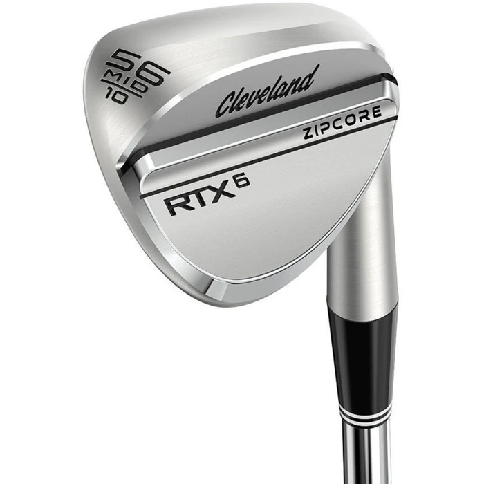 Cleveland RTX 6 ZipCore Tour Satin Full Grind Wedge - Golf Club - Left Handed - Sand Wedge - 56 degrees Loft - Wedgeflex Flex - True Temper Dynamic Gold Tour Issue Spinner Shaft - Men by Cleveland - Refurbished - Good condition - US$86.48