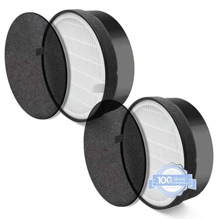 Levoit LV-H132 Air Purifier Replacement Filter, Genuine 3-in-1 Air Filter with High-Efficiency Activated Carbon, Removes Smoke, Odors, Allergens, Pollen, LV-H132-RF, 2 Pack by Levoit - Used - Acceptable condition