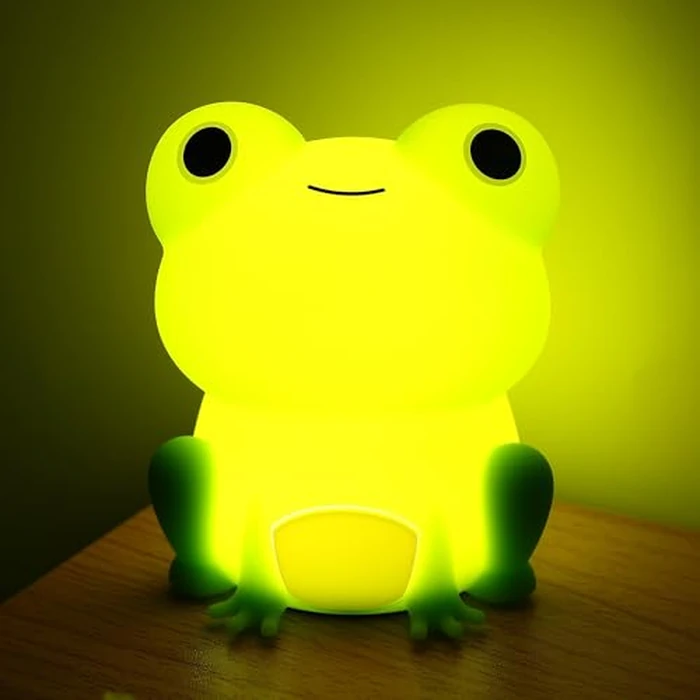 Cute Frog Night Light for Kids, Attivolife Soft Silicone Nursery Touch Bedside Lamp, Portable Rechargeable Nightlight with Dimmable Timer, Bedroom Table Desk Decor for Boy Girl Baby Xmas Birthday Gift by Attivolife - Image 8