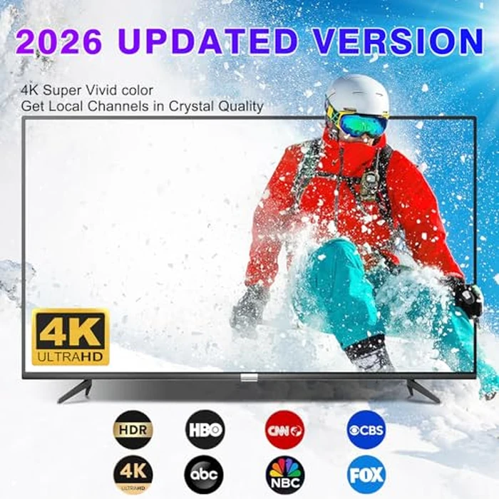 HIDB TV Antenna for Smart TV Indoor, Digital Indoor TV Antenna for Local Channels with Strong Magnetic Base, Easy Installation, Long Range Reception, 4K HD 1080P, 10ft Cables by HIDB - Image 3