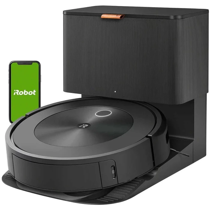 iRobot Roomba j8+ (8550) Wi-Fi Connected Self-Emptying Robot Vacuum - Black by iRobot - Image 1