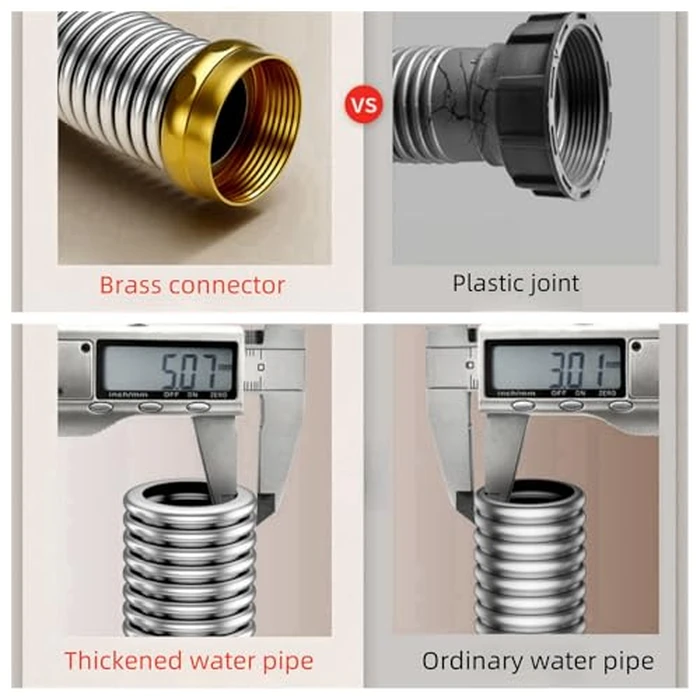 1 1/2 p trap, 201 stainless under sink plumbing kit, odor proofunder sink pipe replacement kit, suitable for bathrooms/kitchens (style-39in) by Obdqtr - Image 4